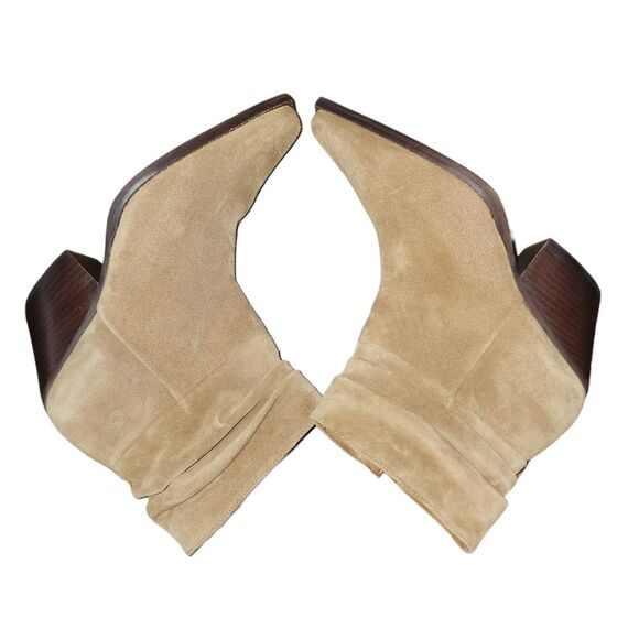 Vince Camuto NWOT Nerlinji Light Cognac Brown Suede Ankle Booties Size 9.5 - Picture 6 of 12